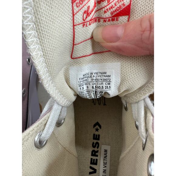 Converse Run Star Hike High Top Platform Sneaker Pink & White W 9 / M 7 - Picture 13 of 16